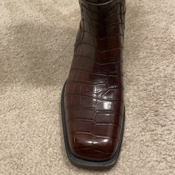 Louis Vuitton brown alligator boots main image 5